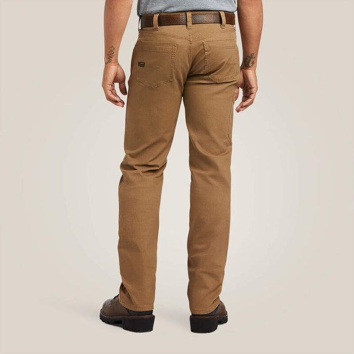 Ariat Mens Rebar M7 Slim DuraStretch Made Tough Straight Trousers - Field Khaki