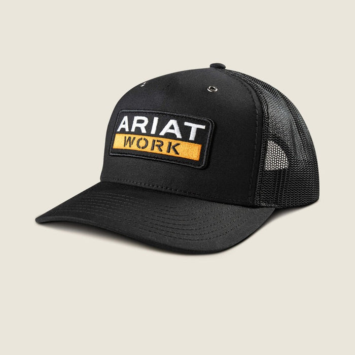 Ariat Mens Work Patch Snapback Cap - Black
