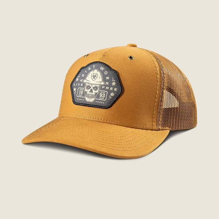 Ariat Mens Work Roughneck Patch Snapback Cap - Tan