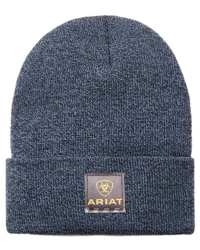 Ariat Rebar Beanie Hat - Navy / Light Blue
