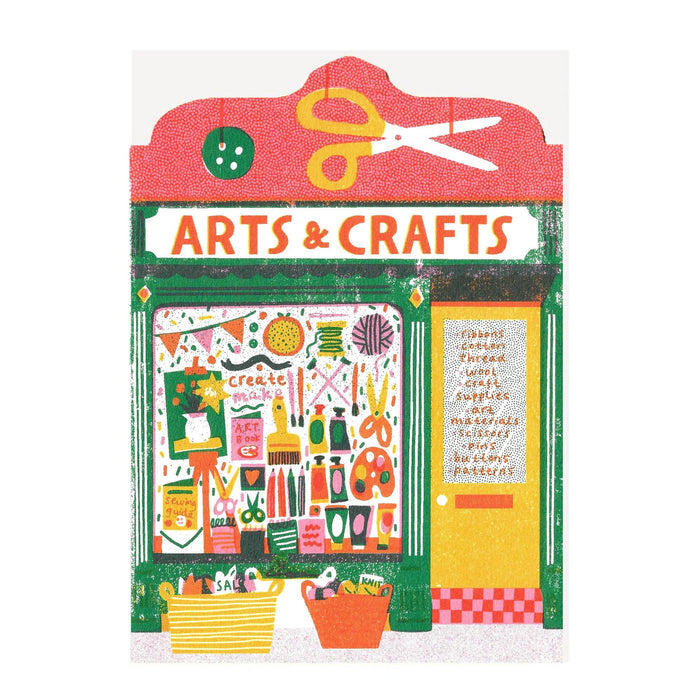 Art Shop Die Cut Card | The Printed Peanut Homeware & Stationery