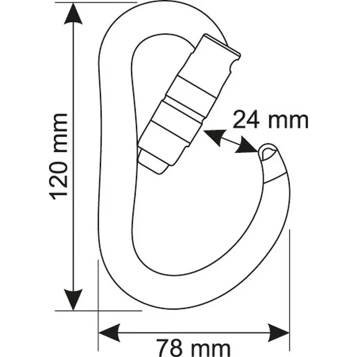 קרבינר CAMP Atom 2Lock: פתח רחב SphereLock לחיבור קל של חבלים