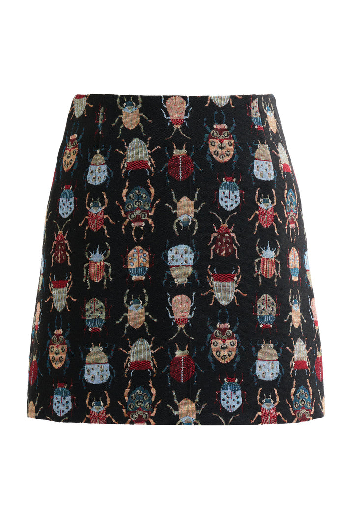 Aubin Beetlejuice Jacquard A-Line Mini Skirt - Bascora