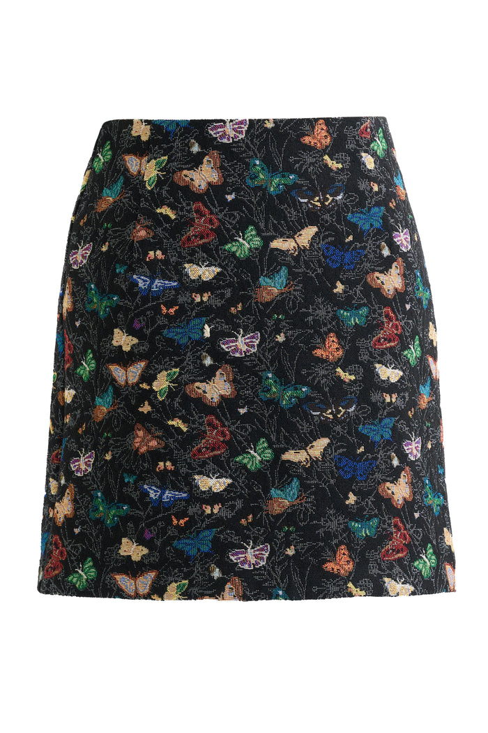 Aubin Butterfly Ball Jacquard Mini A-Line Skirt – Multicoloured - Bascora