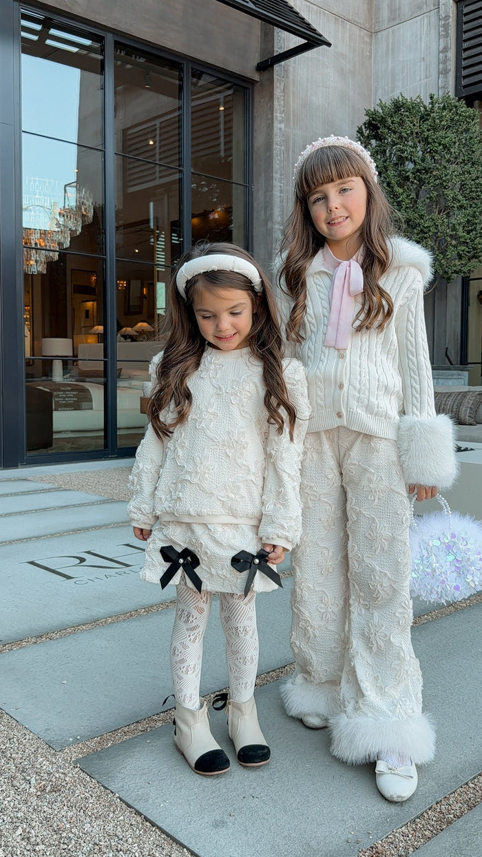 Ivanna Ivory Lace Tights - Petite Maison Kids