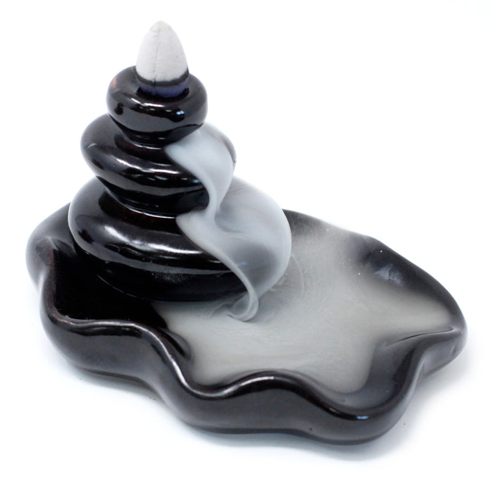 Earthstore® Back Flow Incense Burner - Large Pebbles into Pool
