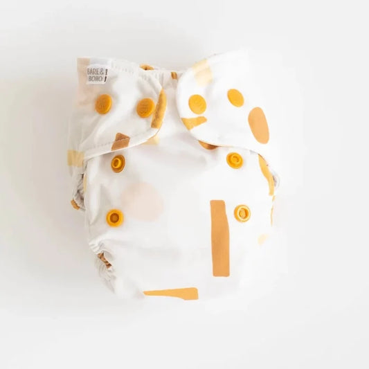 Go-For-Zero-Australia-Bare-And-Boho-Australia-Reusable-Soft-Cover-Nappy-Set-Fresh-Apricot