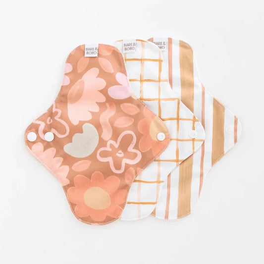 Go-For-Zero-Australia-Bare-And-Boho-Australia-Reusable-Cloth-Pads-Posy-Light-3-Pacck