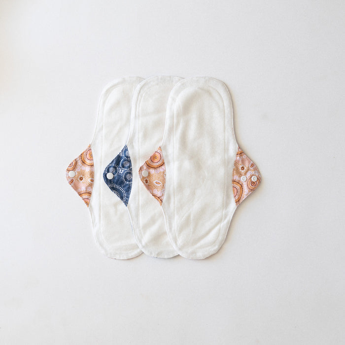 Go-For-Zero-Australia-Bare-And-Boho-Australia-Reusable-Cloth-Pads-Spring-Flower-Heavy-3-Pack-Inside
