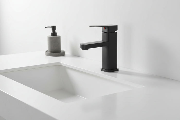 Basin Mixer - Square Series Black