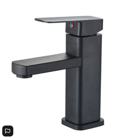 Basin Mixer - Square Series Black