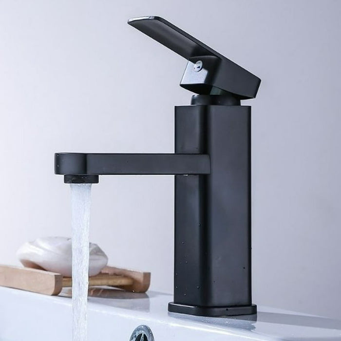 Basin Mixer - Square Series Black