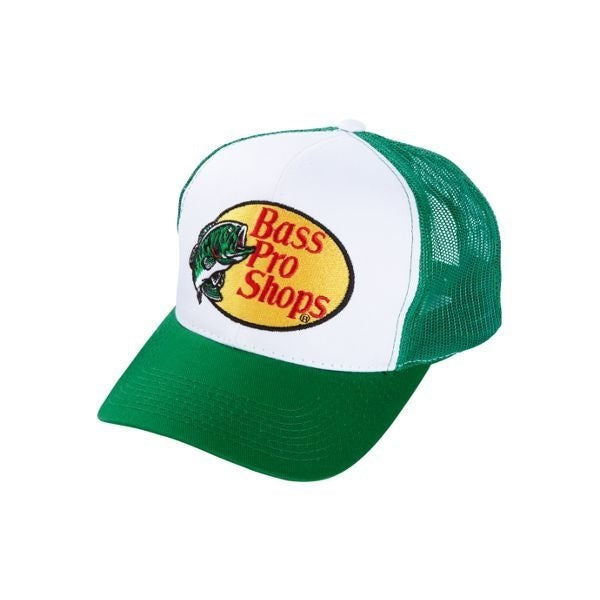 Bass Pro Trucker Hat Embroidered Logo Mesh-Back Cap - Green