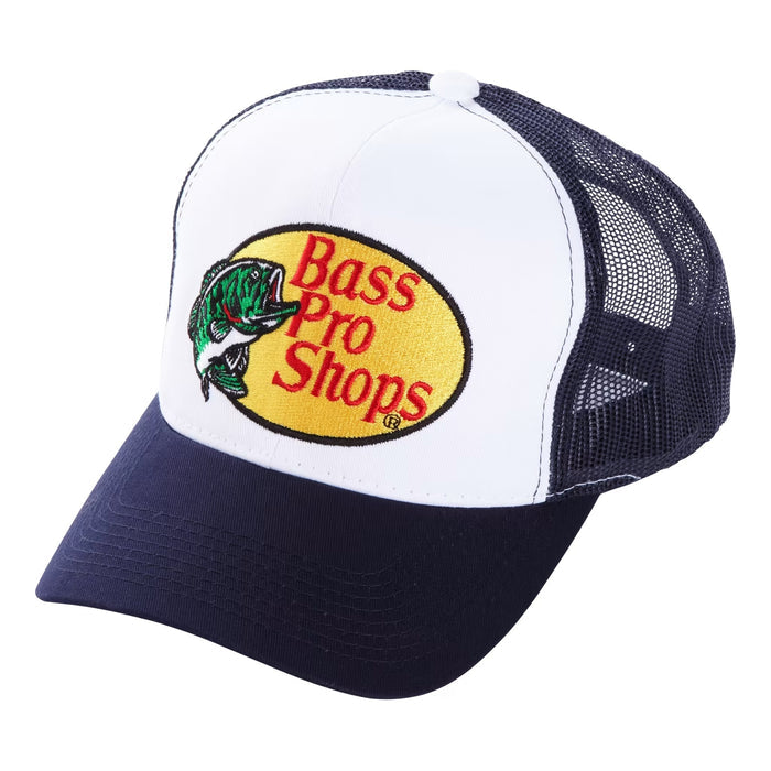 Bass Pro Trucker Hat Embroidered Logo Mesh-Back Cap - Navy