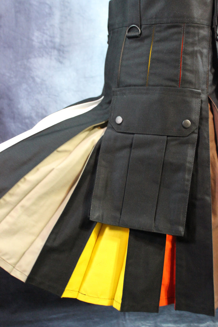 Bear Flag Pleats Utility Kilt by Kilted Bros