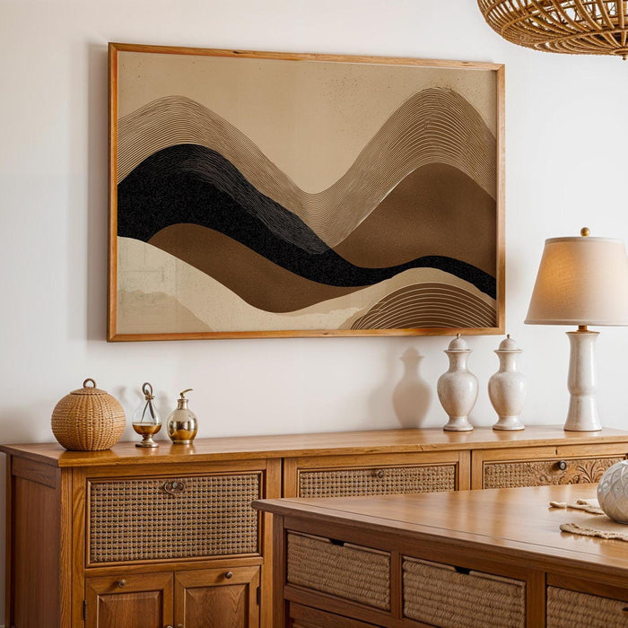 Gallery-ready wall decor featuring Arabic script and neutral palette