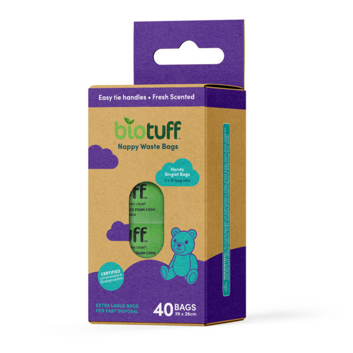 Go-For-Zero-Australia-BioTuff-Australia-Compostable-Nappy-Waste-Bags-40-Bags-Refill-Pack