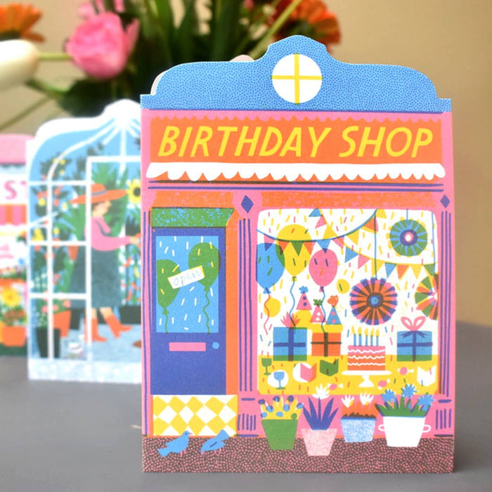Birthday Shop Die Cut Card | The Printed Peanut Homeware & Stationery