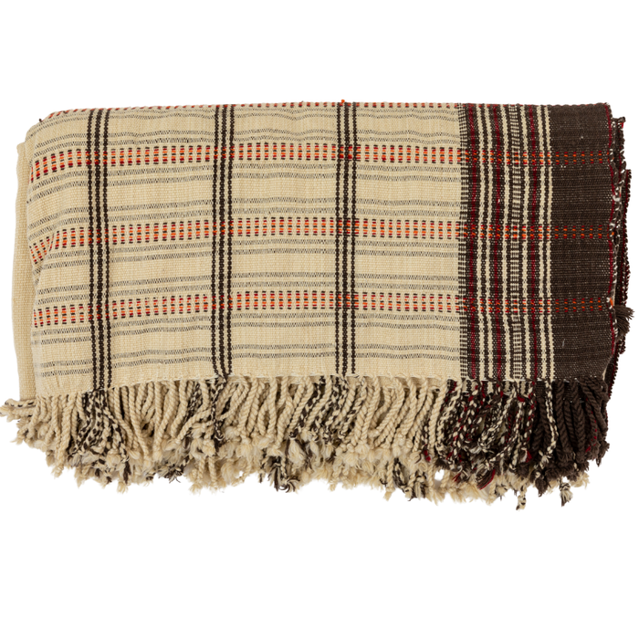 BK Shell/Espresso Handwoven Bedspread