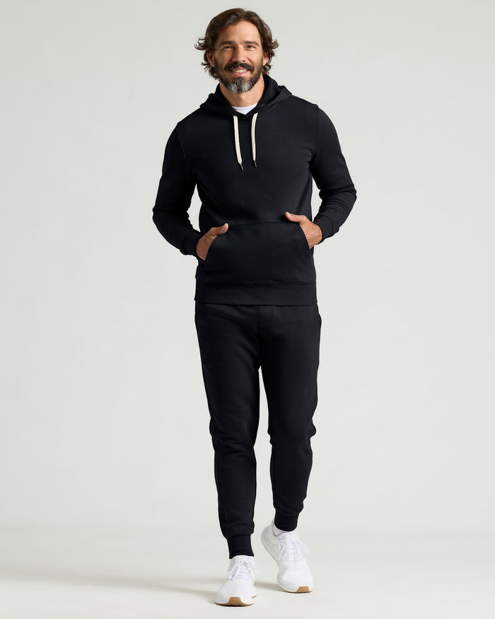 Black Fleece French Terry Pullover Hoodie