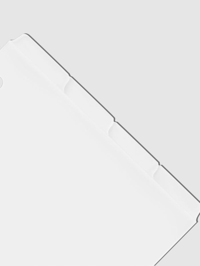 Closeup of dividers on a neutral background.