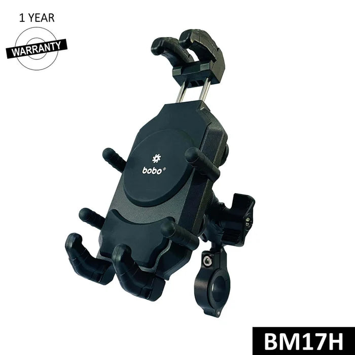 BOBO BM17H bike phone holder
BOBO BM17H motorcycle phone holder with secure handlebar mount and adjustable phone grip.