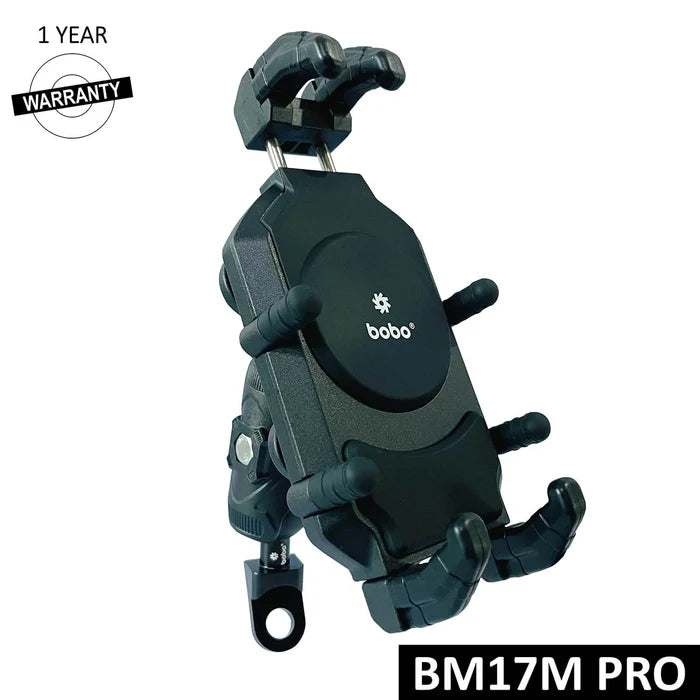 BM17M universal bike phone holder
BOBO BM17M premium motorcycle phone mount with a durable locking mechanism for secure phone mounting.