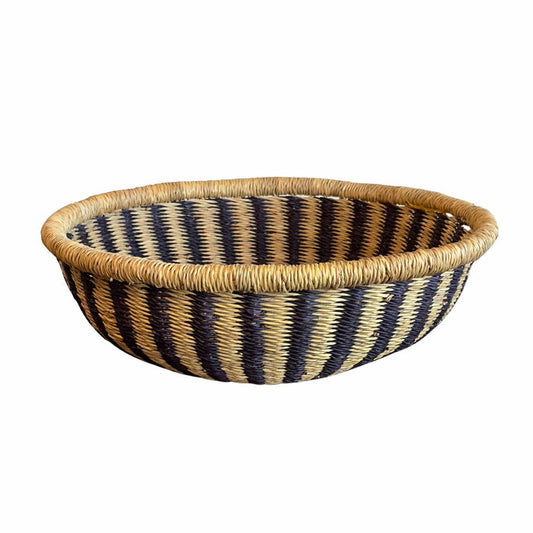 Bolga Tray - Natural w/ Black Stripes