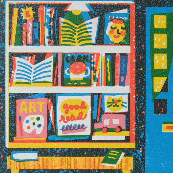 Book Shop Die Cut Card | The Printed Peanut Homeware & Stationery