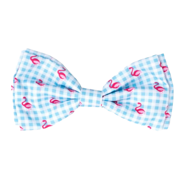 GINGHAM-PINK-FLAMINGOS-DOG-BOW-TIE-