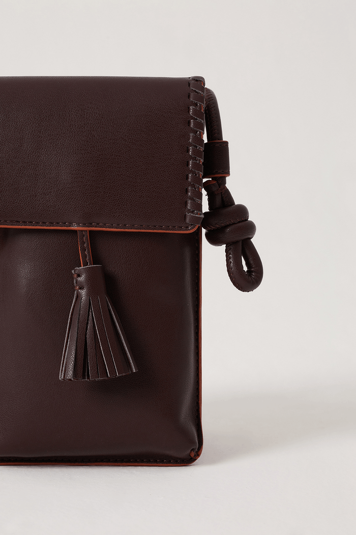 Brown Caffeine Cellphone Magnet Closure Crossbody Bag_3