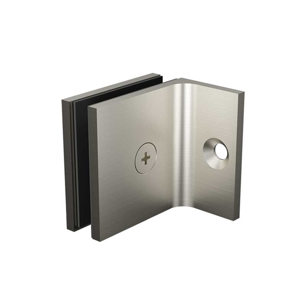 Brushed Nickel Shower Screen Wall Bracket Offset wall mechanically fixed bracket - Image 1