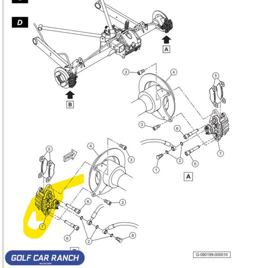 103967701 - Club Car CALIPER REAR 1.06 INCH XRT - BRAKES
