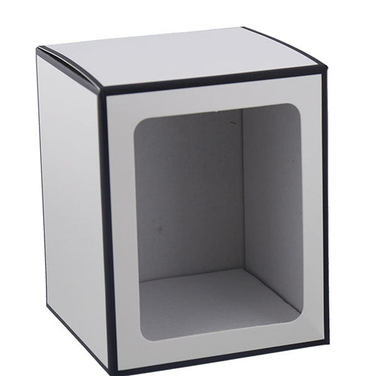 Candela Metro - FLAT Lid - Gift Box - X-Large - WHITE/BLACK - WINDOW