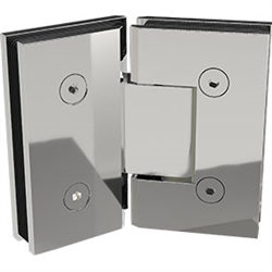 Chrome 135 Degrees glass to glass hinge Frameless shower screen hinge - Image 1
