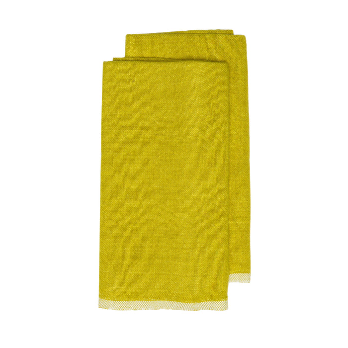 Chunky Linen Lime Towels 20x30