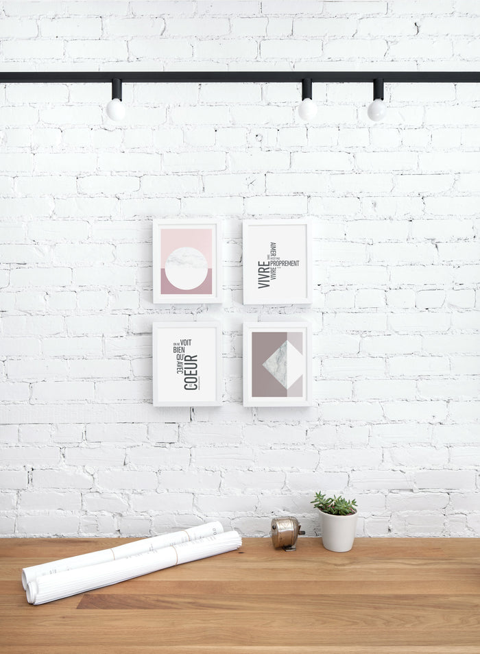 Unique poster with Cinder rose abstract graphic design - Personal office