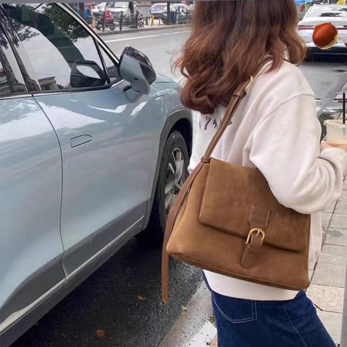 CL1512 - Korean Vintage Suede Bag