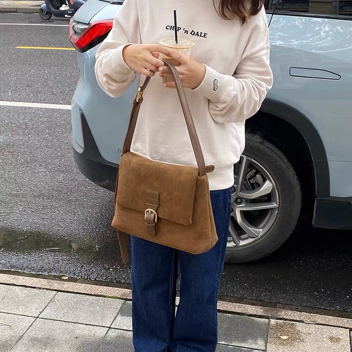CL1512 - Korean Vintage Suede Bag