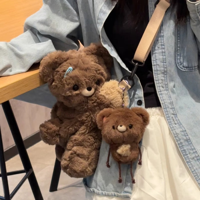 CL1585 - Cute Teddy Heart Plush Bag