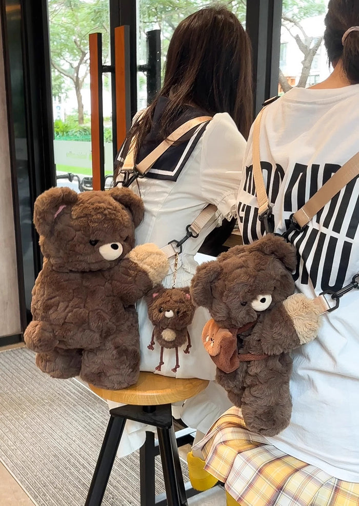 CL1585 - Cute Teddy Heart Plush Bag