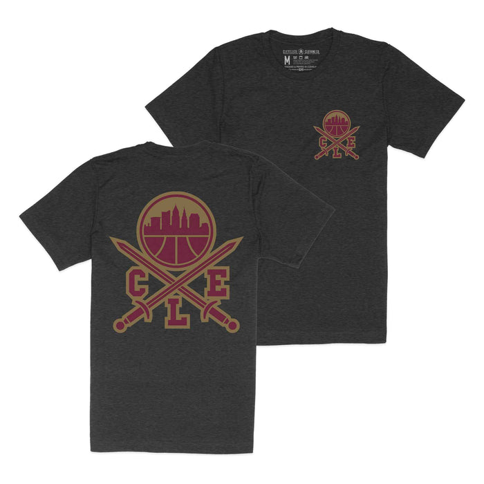 CLE Logo - Basketball Edition - Mens/Unisex Crew T-Shirt