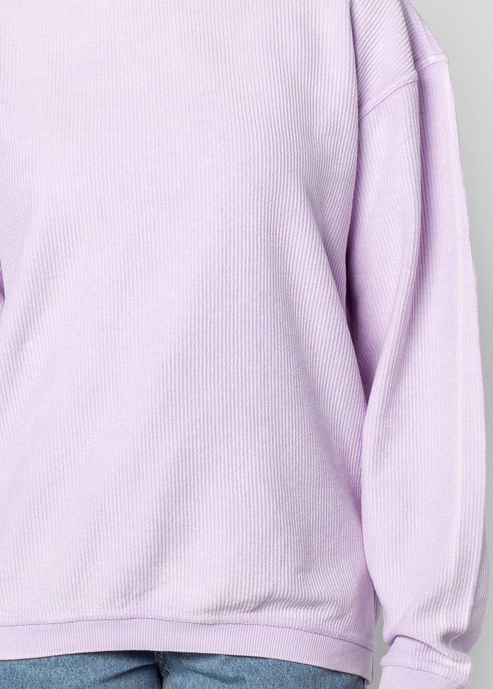 Clemson Tigers Women's Clubhouse Original Corded Crew in Lilac
