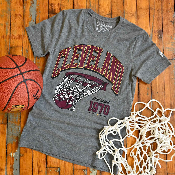 Cleveland Basketball Swish - Mens/Unisex Crew T-Shirt