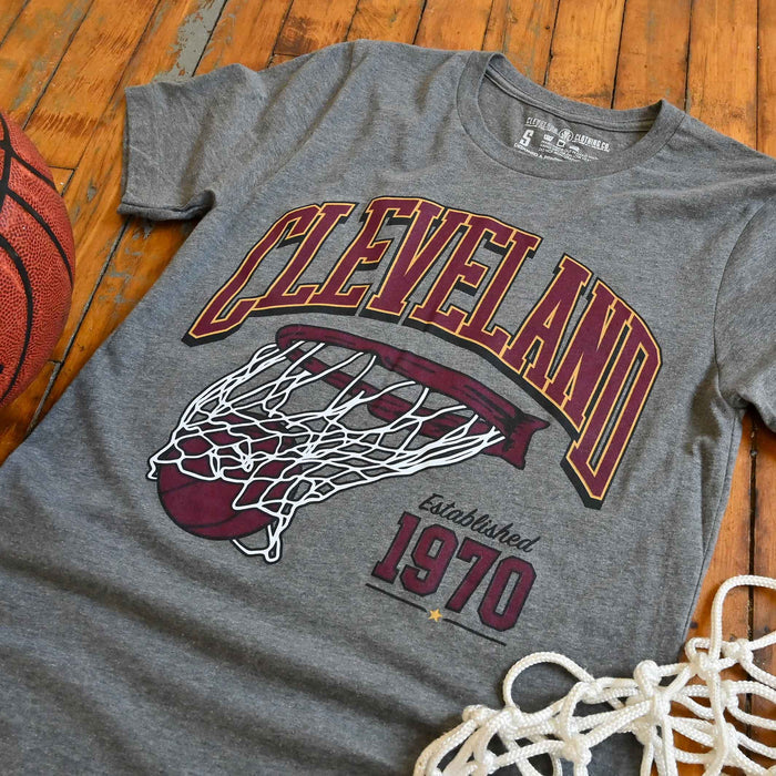 Cleveland Basketball Swish - Mens/Unisex Crew T-Shirt