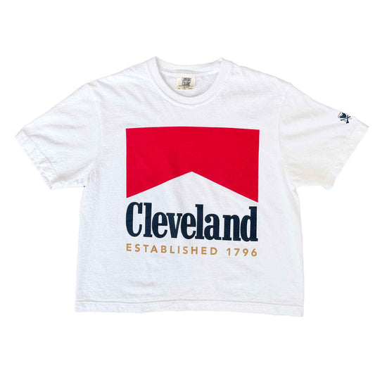 Cleveland Reds - Women's Boxy Crop Crew T-Shirt