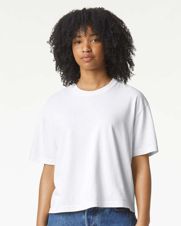 Cleveland Reds - Women's Boxy Crop Crew T-Shirt
