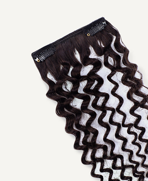 clip-in hair extensions 3C #1b Natural Black