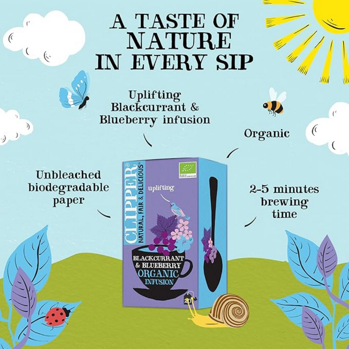 Clipper Organic Blackcurrant and Blueberry Infusions 20 Sachet