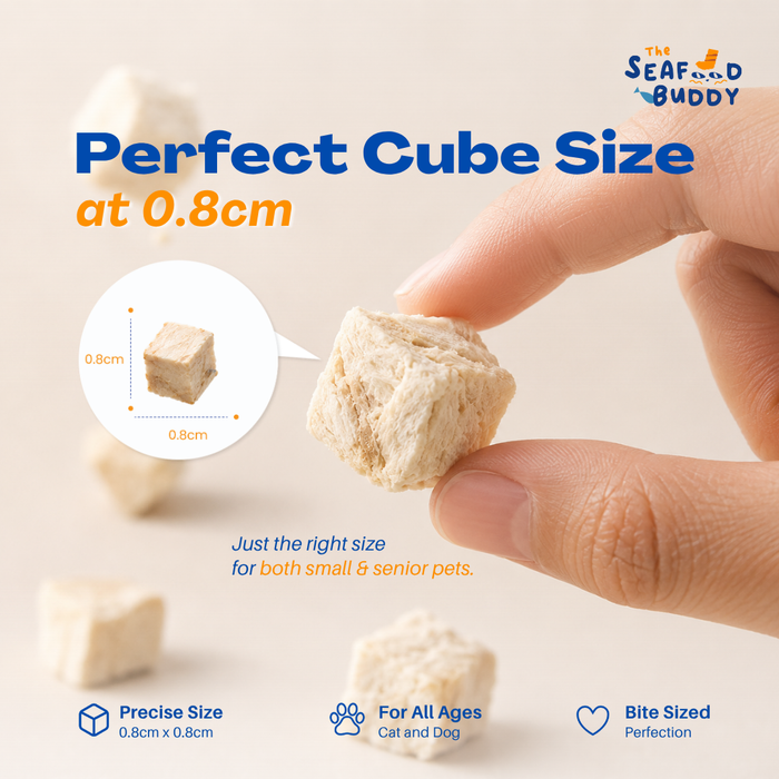 Cod Fish Cubes 100G | Gentle on Tummies & Easy Digestion | Lean Protein | Cat & Dog
